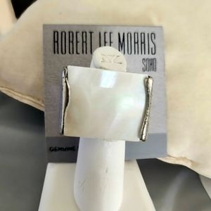 Robert Lee Morris Geometric Stone Ring sz7.5